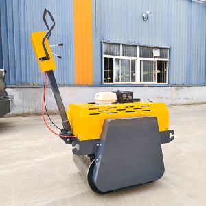 New Walk Behind Small Roller Double Drum Compactor Mini Vibratory Road Roller