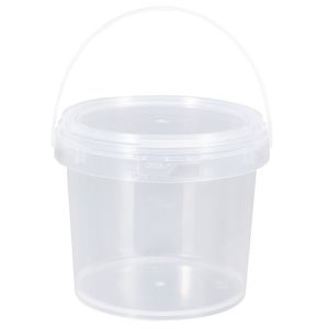 1000ml 1L Plastic Bucket With Handle For Chocolate Candy Cookies Package Food