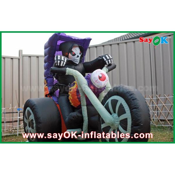 Black Oxford Cloth Halloween Yard Inflatable Decorations Motorcycle Inflatable