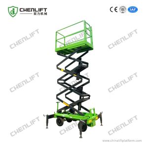 Manual Pushing Mobile Scissor Lift Working Height 8 Meters 500Kg Loading