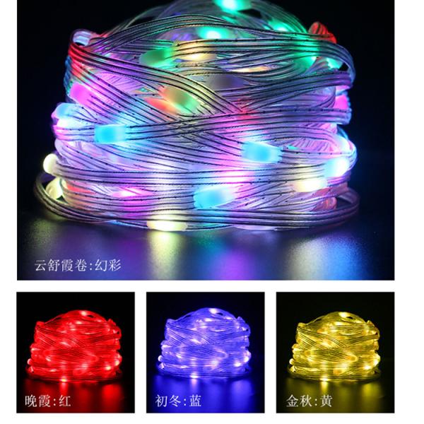 Outdoor Stall Leather Wire Light Seven Color RGB for Intelligent Control and Ambiance