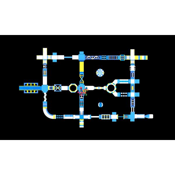 65x38 Meter Inflatable Floating Water Park Games Inflatable Fun Aqua Park