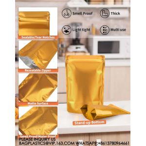 Sustainable Recyclable Pack Resealable Stand Up Bags,Smell Proof Pouch Sealable