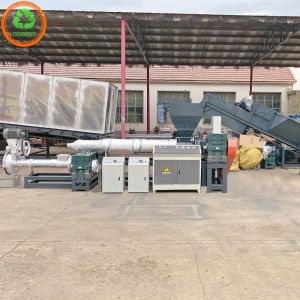 9000 PET Fiber Plastic Recycling Granule Production Line with Triple Screw