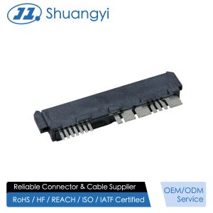 China SAS 29P Wire Solder Female Cable Connector with Positioning Peg and Bump, 1.27mm Pitch 15U Gold Electrical Signal Terminal Connector for Server, Storage & Automotive Power Transmission on sale