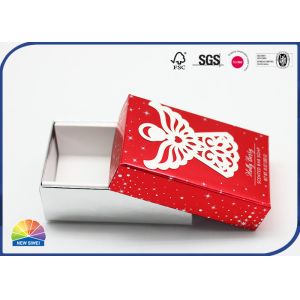 Silver Paper Cardboard Box Present Packaging Customized UV Print