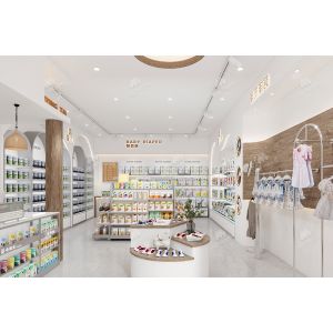 Buy cheap 05-YMJYS Maternity And Baby Shop Display With Raw Wood Minimalist Style from wholesalers