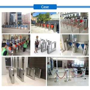 TCP IP Acrylic Panel Stainless Steel Security Turnstile Gate