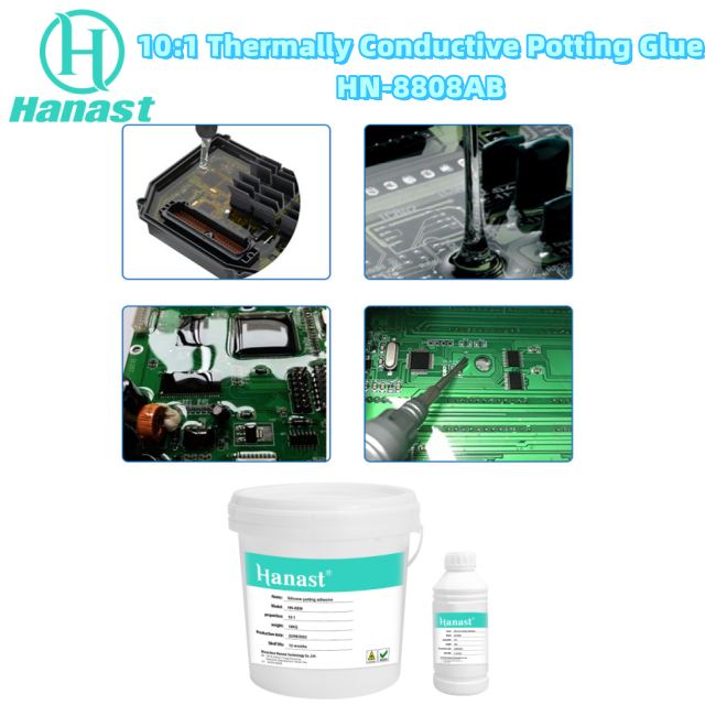 Two-Part Silicone Potting Compound HN-8808 - 10:1 Ratio for Electronics