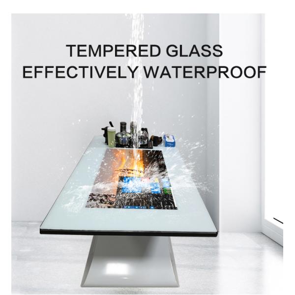 43 Inch Interactive Touch Screen Smart Table LCD Advertising Display For Coffee Meeting