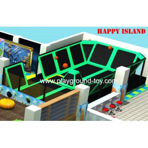 Wholesale Small Trampoline For Kids Indoor Outdoor Big PVC Jumping Bed For Kids In Amusement Park from china suppliers
