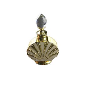 Golden Color Refillable Glass Perfume Bottle , Customize Shape Mini Fragrance