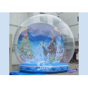 3 meters transparent human giant inflatable Christmas snow globe for festival