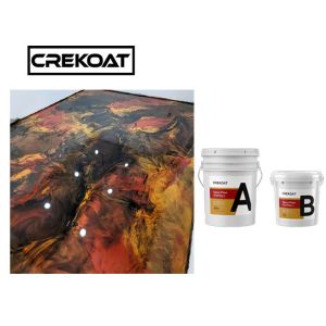 Translucent Resin metallic swirl epoxy floor Bubble Free