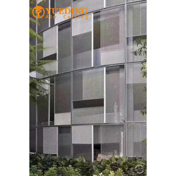Exterior Wall Stretched Aluminum Mesh Panel Integrates Decoration Heat Dissipation