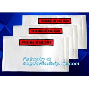 PP film 178*140mm invoice enclosed packing list envelopes, DHL Shipping pockets