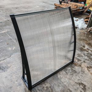 Split Panel Polycarbonate Awning with DIY Plastic Frame