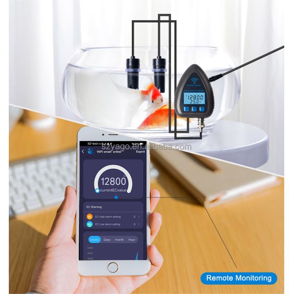 5 in 1 Digital PH Meter with 0.00-14.00pH Range and 0-19900US/CM EC Range Water Quality Tester