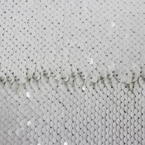 High Quality 100 Polyester white Sequin Iridescent Holographic Changing Fabric