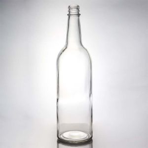 Wholesale Surface Handling Decal Glass Bottle 1000ml Round Shaped Perfect for Gin Rum Champagne Liquor from china suppliers