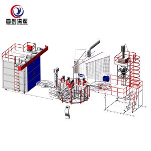 PLC Control System Rotomolding Machine with 0-50mm Mould Thickness