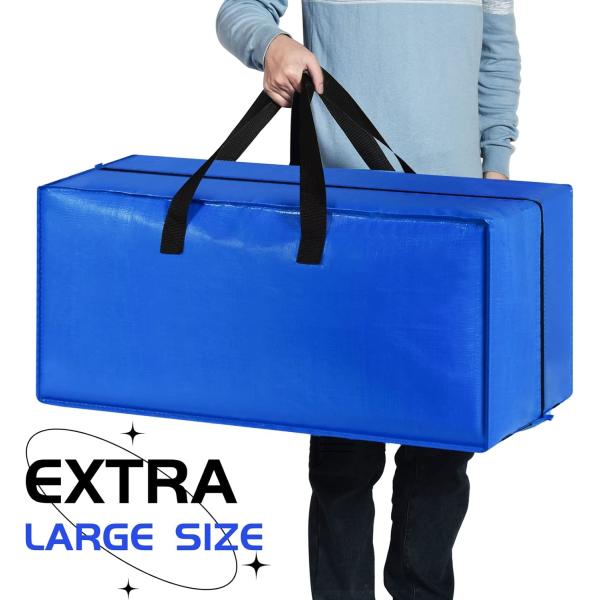 Moving Bags, Storage Totes, Extra Large Storage Bags for Moving Supplies, College Dorm Essentials, Bedroom Closet,