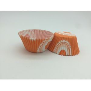 Orange Greaseproof Cupcake Liners Carrot Muffin Cake Mould Custom Shape Paper