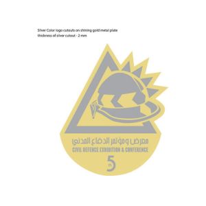 Enterprise Custom Metal Trophies Shiny Gold Plated With Embossed Logo