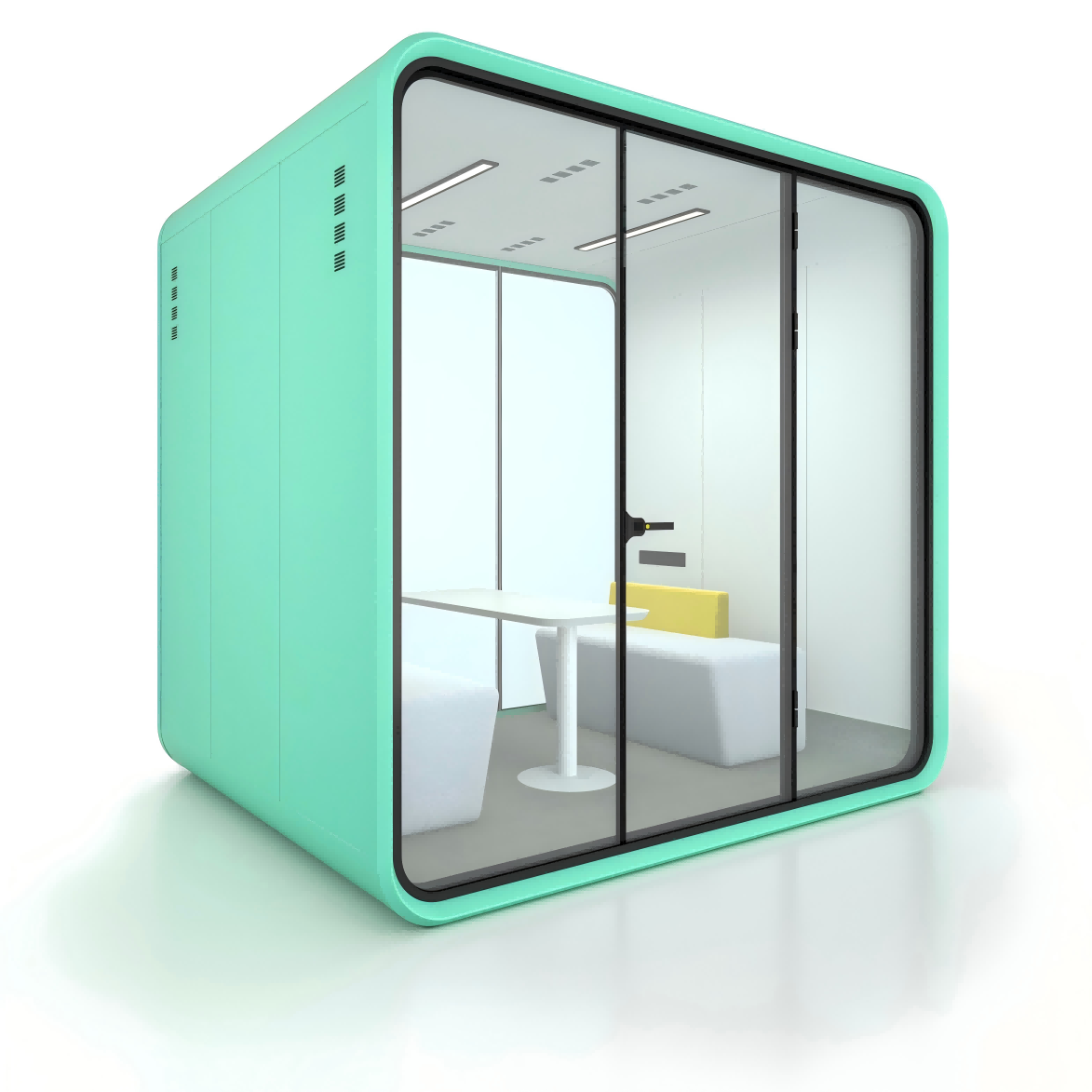 China Modern Office Meeting Booth Green Quiet Office Phone Booth Customized For Open Workspaces on sale