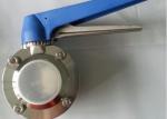 2 Inch Hygienic Butt Weld Butterfly Valve High Corrosion Resistant , Easily