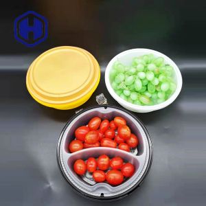 2000ml IML Plastic Containers White Black Yellow Recyclable Microwavable Take