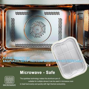 3500ml/7.5LB, Sturdy Aluminum Foil Pans With Lids For Cooking, Baking, Reheating