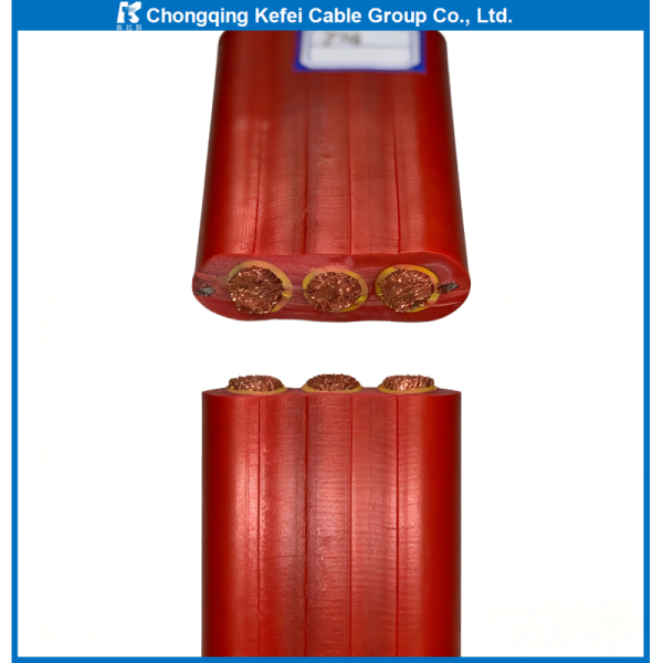 YFFB Flat Flexible Cable Copper Rubber Elevator 0.5mm/0.75mm/1mm Collapsible Retractable Door Cable IP68 Low Voltage for Overhead Cranes