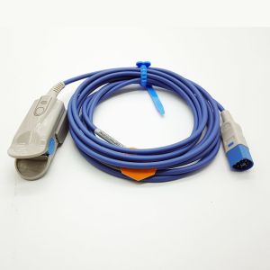 PH HP Reusable 3.0m Length TPU Monitor SPO2 Sensor 8 pin