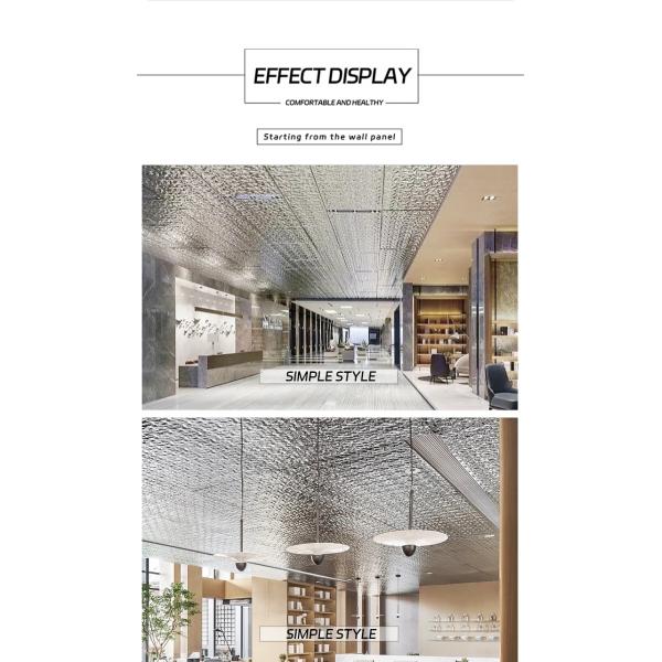 Waterproof And Fireproof Bamboo Charcoal Fiber Water Ripple Wall Panel With PUR Glue