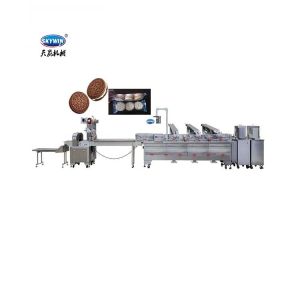 600pcs/Min/Lane Sandwich Biscuit Machine Siemens PLC With Packing Machine