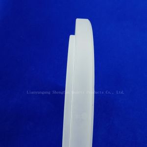 Customized Processing High Purity Frosted Quartz Irregular Ring Flange Glass