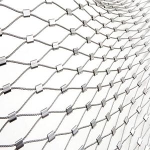 Ferrule And Knotted Rope Wire Stainless Steel Balustrade Mesh For Security