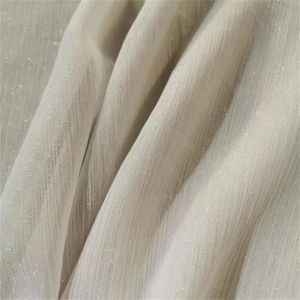 Silver Yarn Chiffon Solid 85gsm Polyester Chiffon Fabric