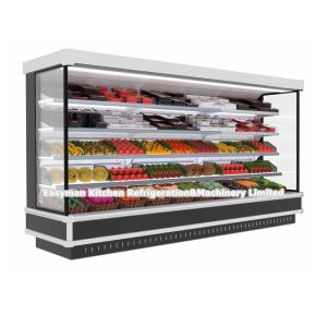 Supermarket Commercial Open Display Fridge Multi-deck Upright Air Curtain Open