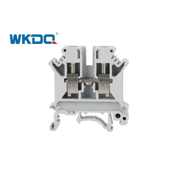 JUK 6N Din Rail Mounted Terminal Block Connector , Quick Connect Terminal Block