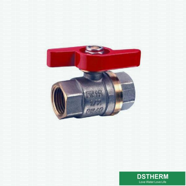 Mini Forged Brass Ball Valve Butterfly Handle Double Female Threaded Brass Ball Valve