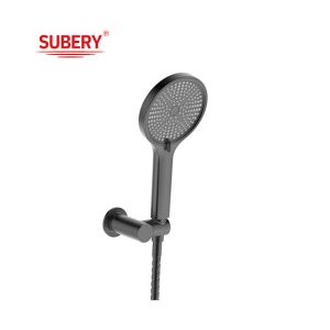 Matt Black Bathroom Handheld Shower ABS Plastic 3 Function