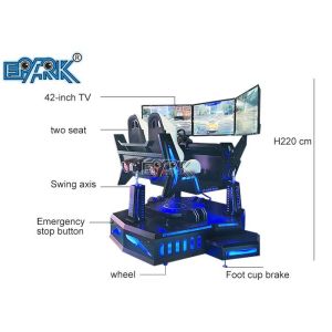 3 Screen Racing Car 9D VR Simulator 360 Vr Racing Game Machine