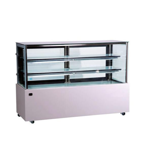 Factory Direct Sales Right Angle Stainless Steel Glass Material Cake Refrigerati