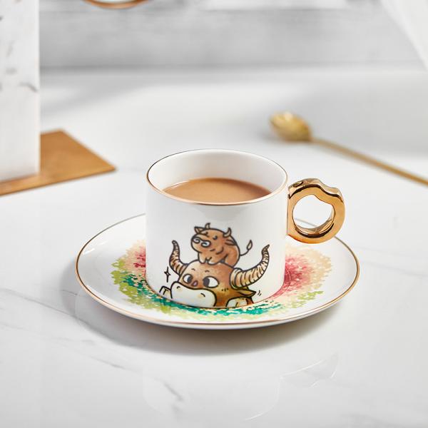 Quality Ready To Ship In Stock Dinnerware Type Coffee Tea Sets Ceramic Cup And Plate Set With Oven Advantage Custom Printed Mugs for sale