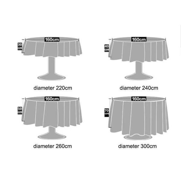 Waterproof Round Table Covers Round Polyester Tablecloths For Restaurant