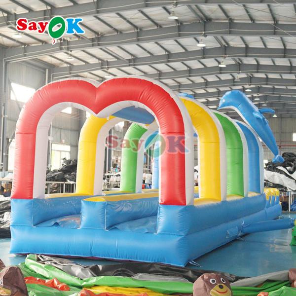 Commercial Summer Water Slide Inflatable Kids Slip And Waterslide With Pool For Custom