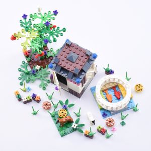 161pcs city accessories construction house building block compatible with