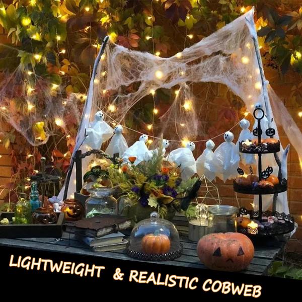 Customizable Stretchy Halloween Spider Web Terrifying Scene Props for Haunted House